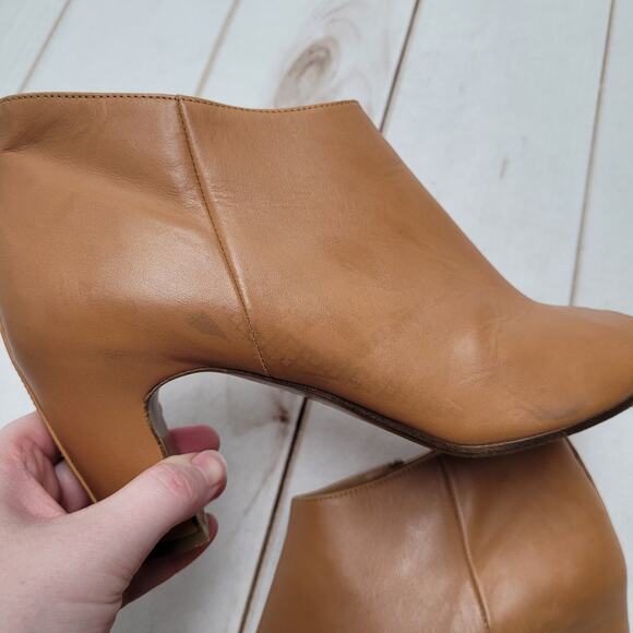 Maison Martin Margiela honey tan leather ankle boots booties peep toe - Picture 3 of 12